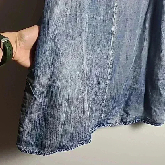 VELVET HEART Chambray Midi Dress With Pockets Size XSmall - Picture 8 of 12